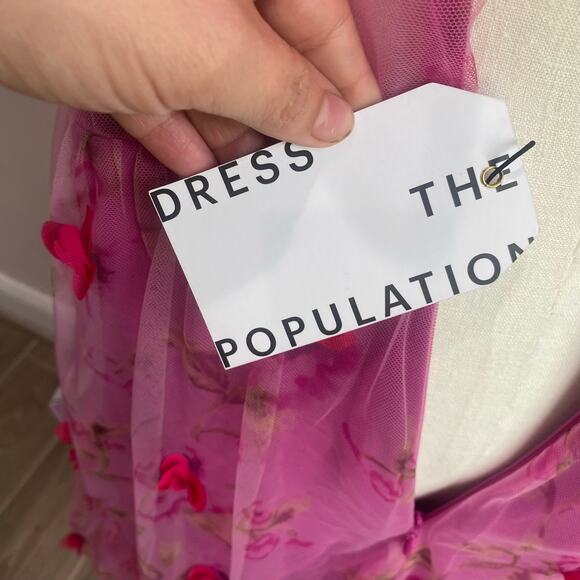 Dress the Population Pink Floral Midi Dress - Picture 13 of 13